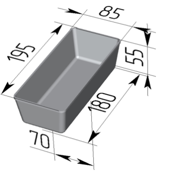 Форма для хлеба 195x85x55мм Spika №14 в ШефСтор (chefstore.ru)